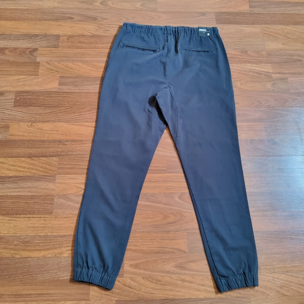 Commerce Men's Twill Chino Jogger Casual Pants Size M Grey New - Picture 2 of 12